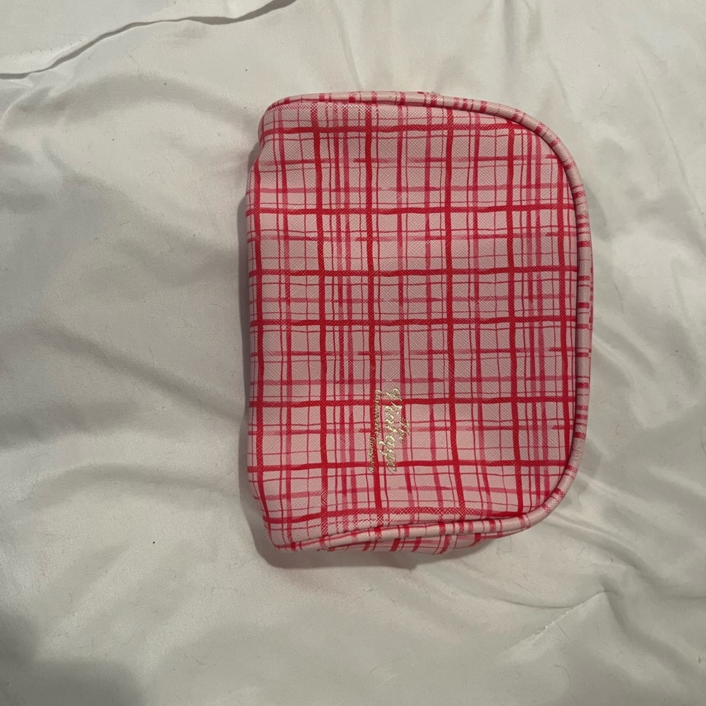 Red Plaid Cosmetic Pouch